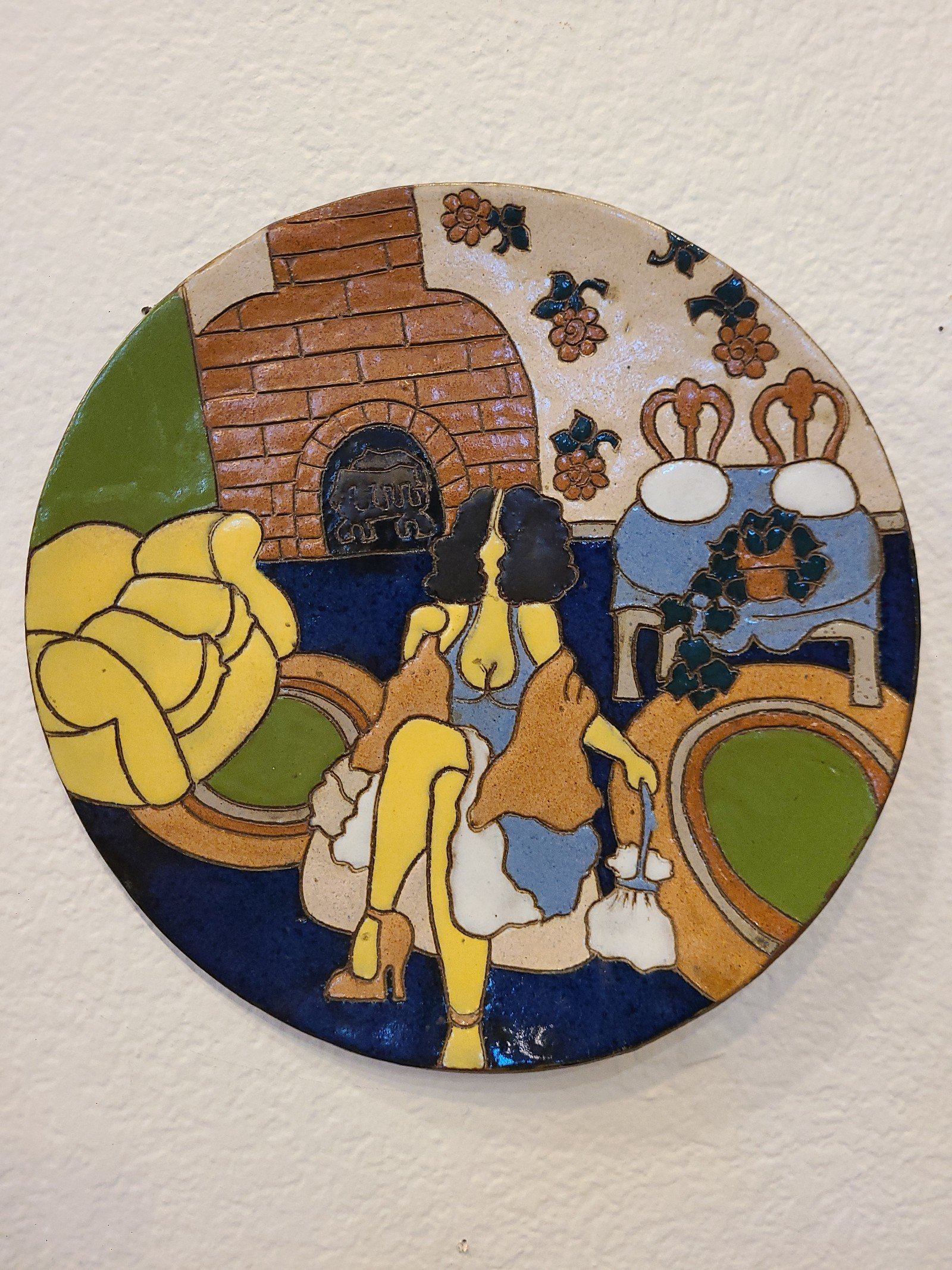Vintage Judy Miller Ceramic Plate 1978.
