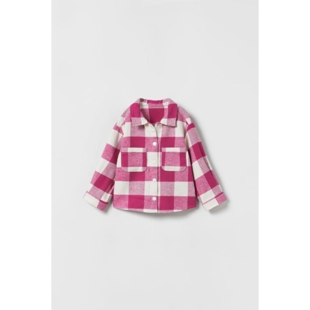 Zara kids girls plaid CHECK OVERSHIRT jacket 2-3 years