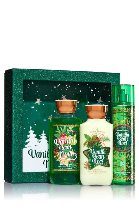 Bath & Body Works Vanilla Bean Noel 3 Piece Gift Set New