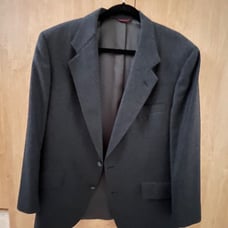 Men’s dark gray/black Blazer by hart schwaffner & Marx’s 1887