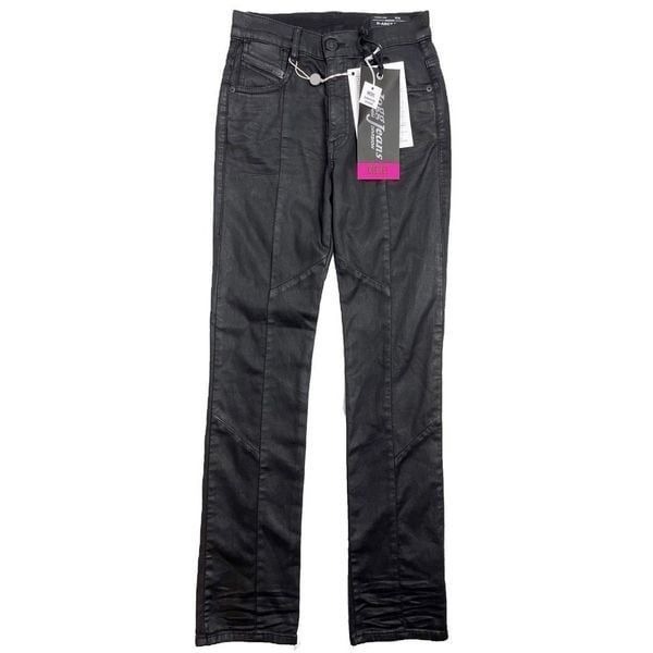 Diesel D-Arcy Joggjean Pant Slim Straight High Rise Coated Black 26 NWT