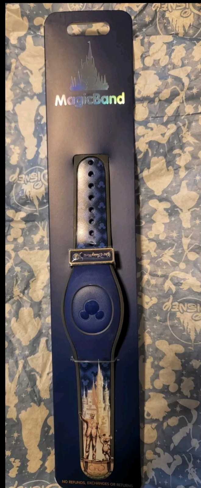 Walt Disney World MagicBand2 Blue Partners Mickey Castle 50th Anniv Discontinued