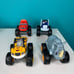 Blaze And The Monster Machines Diecast Trucks Lot of 4 Rhino Stripes Crusher