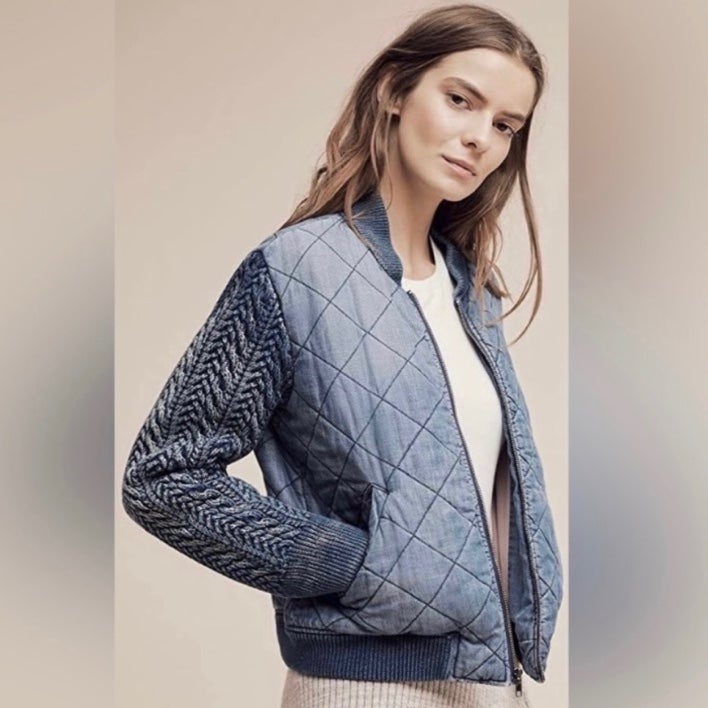 Cloth & Stone Quilted Bomber Jacket