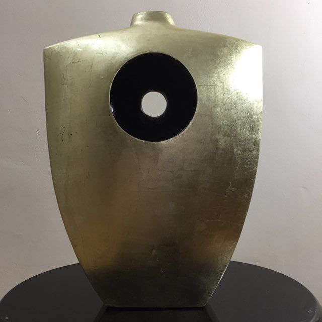 Decorative Vase Contemporary Gold Tone