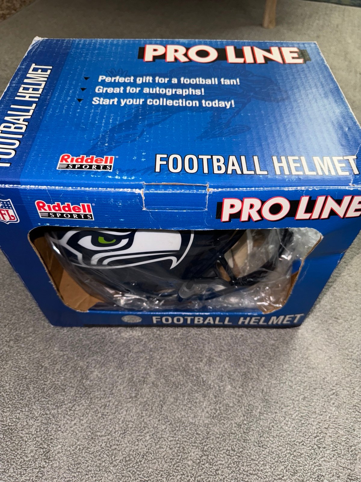 Seattle Seahawks On Field Authentic Helmet Riddell Full Size NFL Adult Helmet