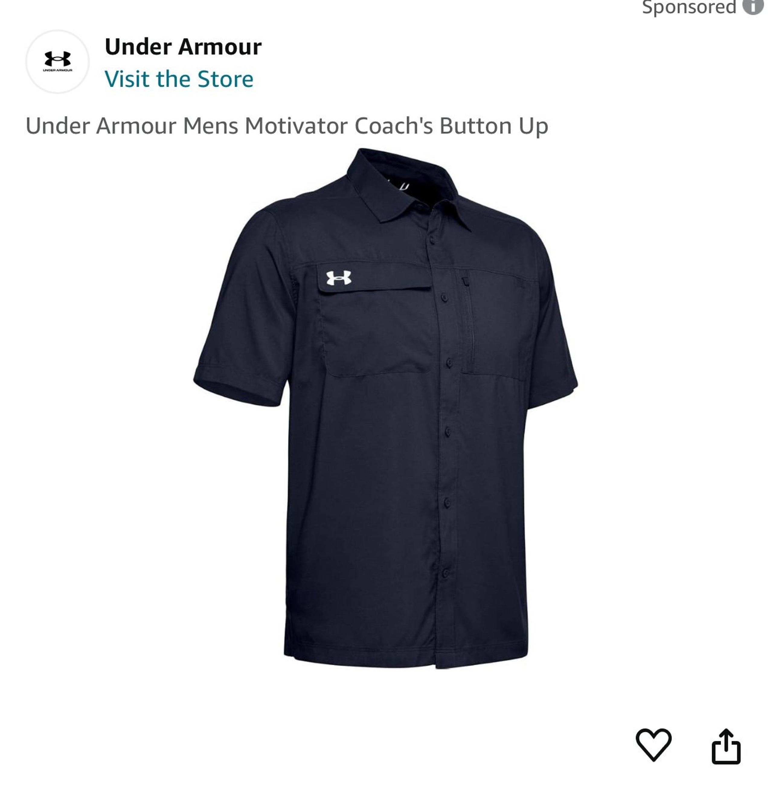 Under Armour Men's Motivator Coach's Button Up Shirt