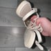 Coach Jaci Leather Logo T-Strap Sandals in White Size 7.5b