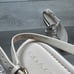 Coach Jaci Leather Logo T-Strap Sandals in White Size 7.5b