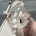 Coach Jaci Leather Logo T-Strap Sandals in White Size 7.5b