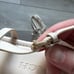 Coach Jaci Leather Logo T-Strap Sandals in White Size 7.5b