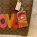 Coach Love Bag Charm In Signature Canvas