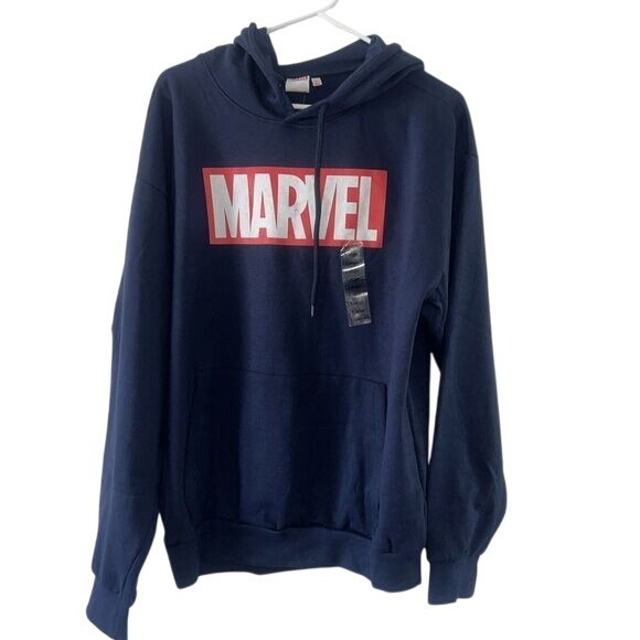 Marvel Spider-Man Navy Blue Hoodie With Front Logo & Graphic Back Design