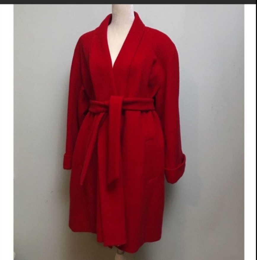 DonnyBrook Red Wool Coat Unique Piece