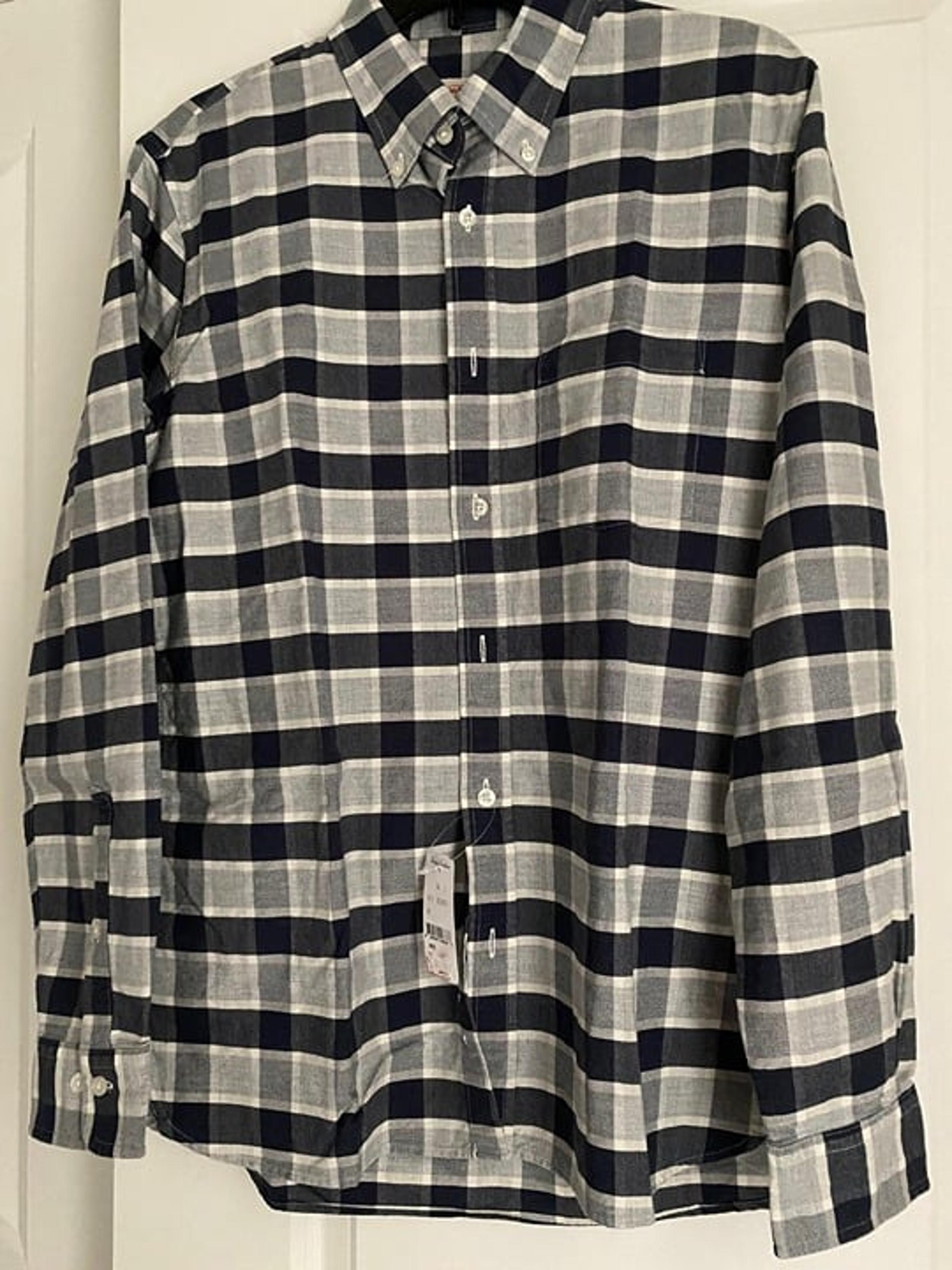 NWT Men's Brooks Brothers Red Fleece Long Sleeve Button Down Shirt Size M