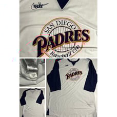 Nike Mens San Diego Padres Rewind 3/4 Sleeve NKGN-022N-SDP-0RA Size L