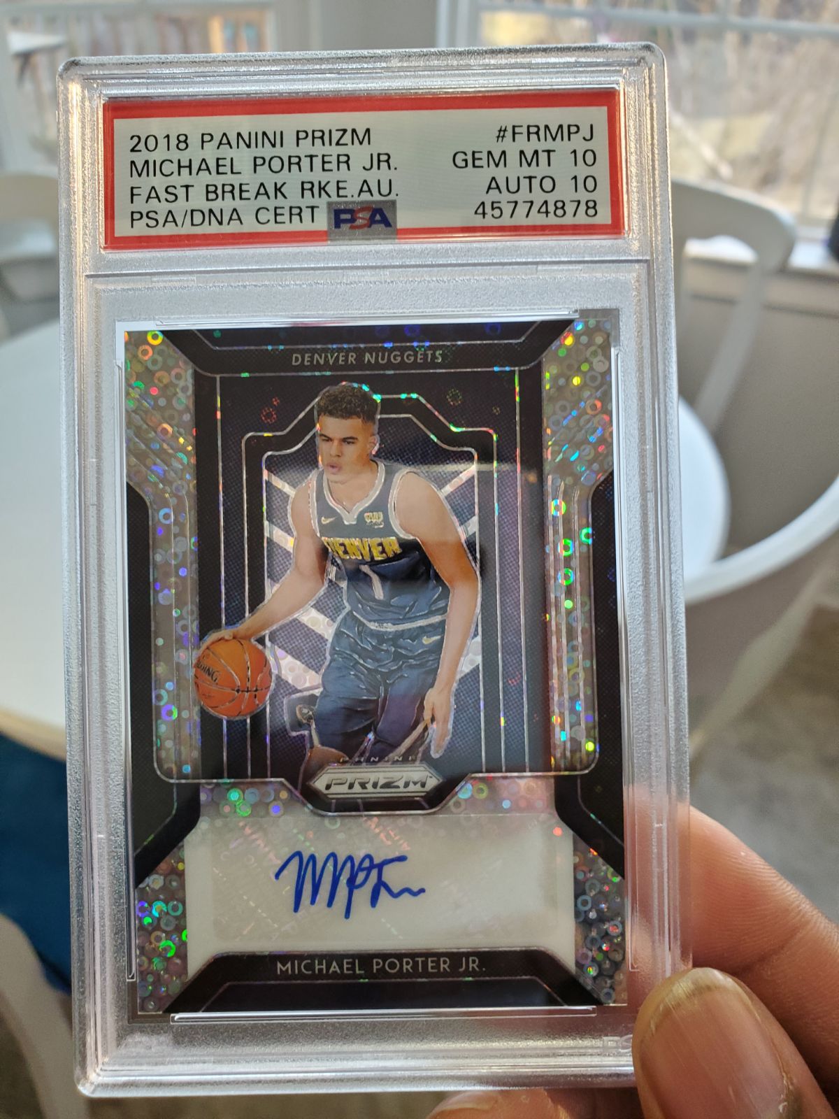 Michael porter jr prizm auto fastbreak psa 10