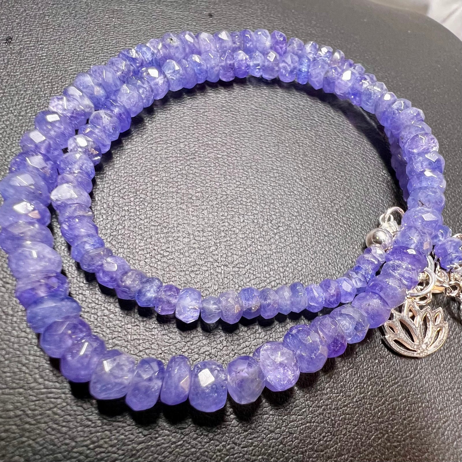 Authentic Tanzanite faceted stones beautiful color sterling silver