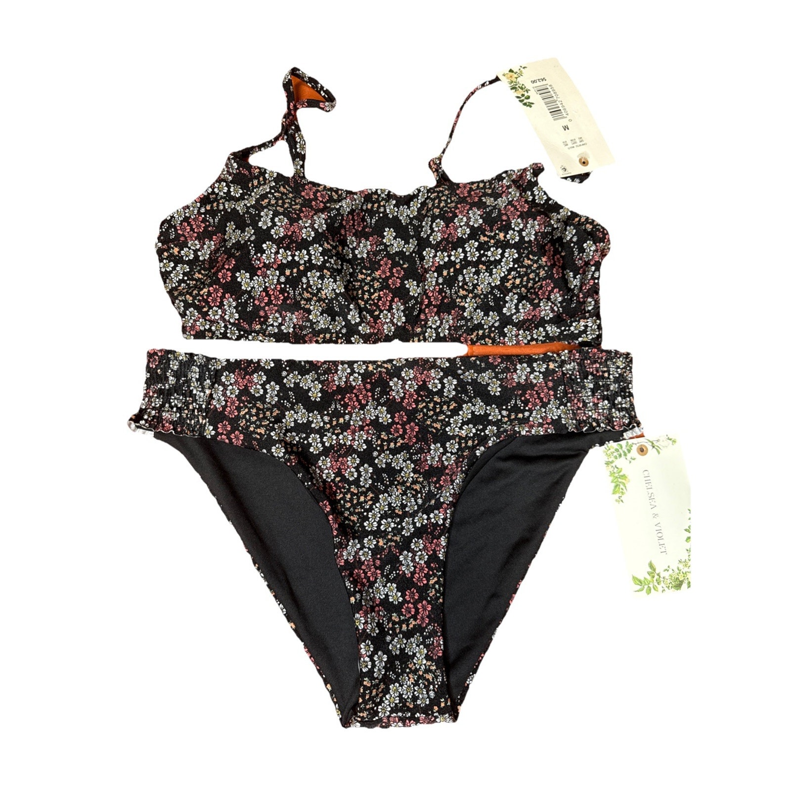 Chelsea & Violet 2 Piece Bikini Set Floral Size M NWT