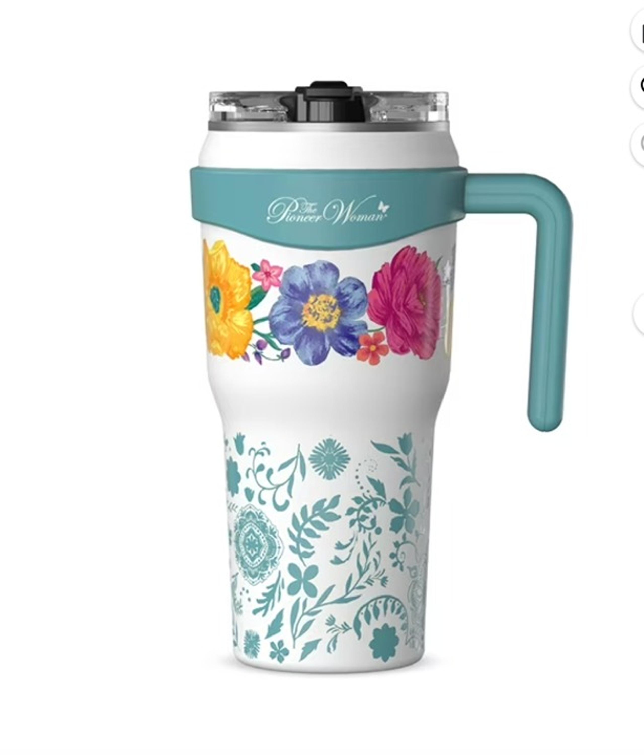 The Pioneer Woman 40 oz Brilliant Blooms Stainless Steel Tumbler