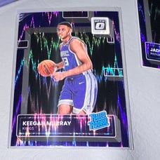 2022-23 Panini Donruss Optic Keegan Murray #213 Rated Rookie Purple Shock Prizm