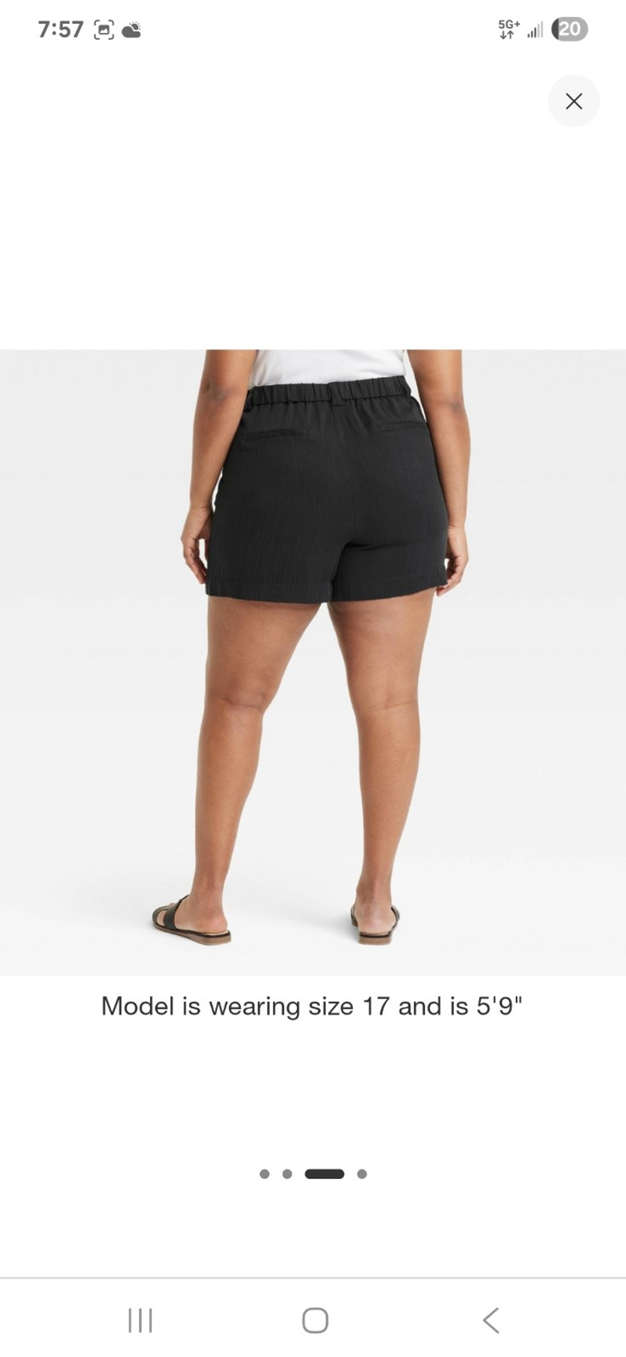 Women's High-Rise Flat-Front Chino Shorts-A New Day" Black 0: Lightweight Twill
