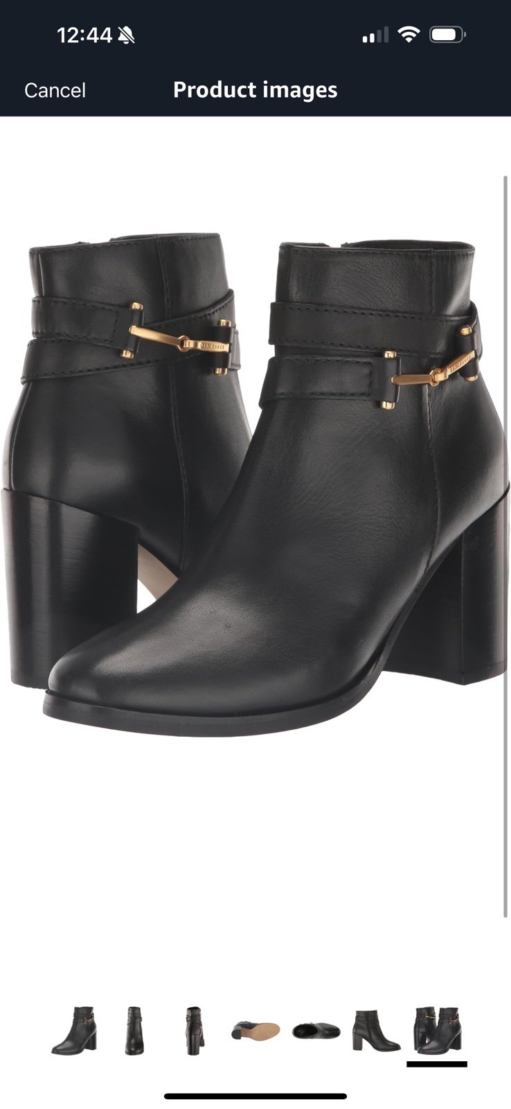 Ted Baker Anisea Leather Ankle Boots in Black