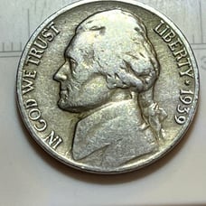 1939 NICKEL ERROR