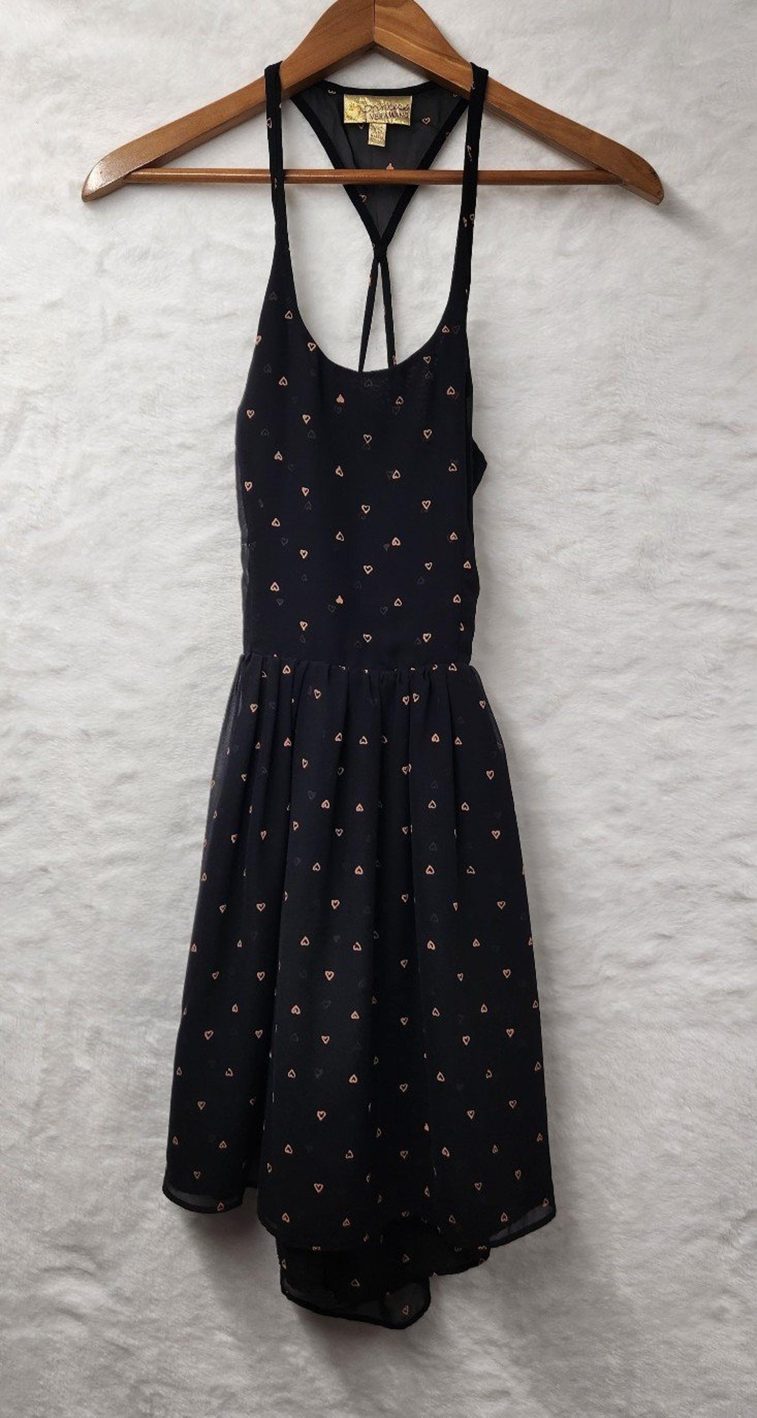 Vera Wang Princess Women's (Size XS/Black & Pink) Open Back Heart Dress
