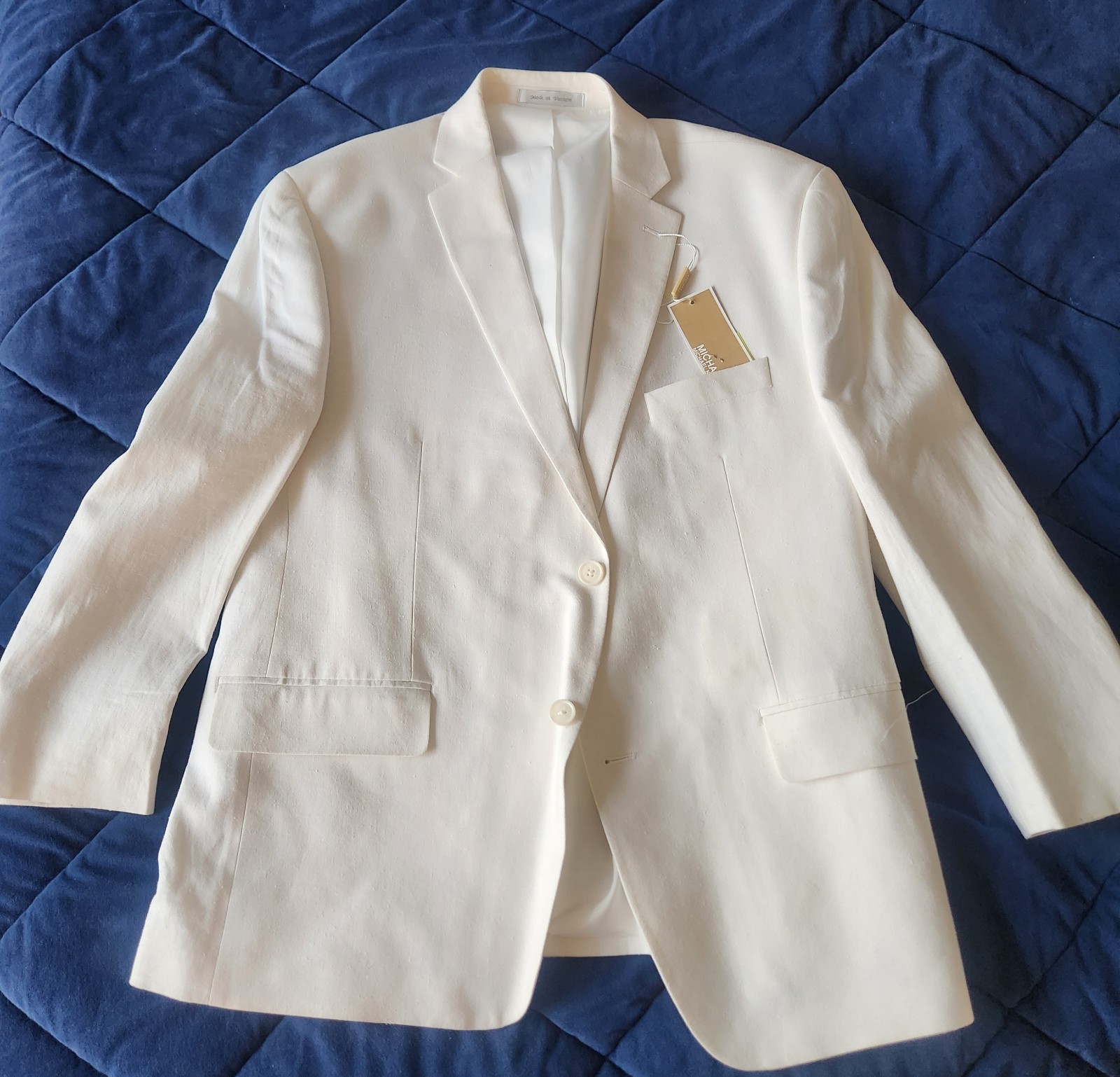 Michael Kors white linen-blend sports blazer- brand new with tags. Size 44S