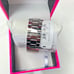 Betsey Johnson Pink and Silvery White Snowflake Frosted Watch