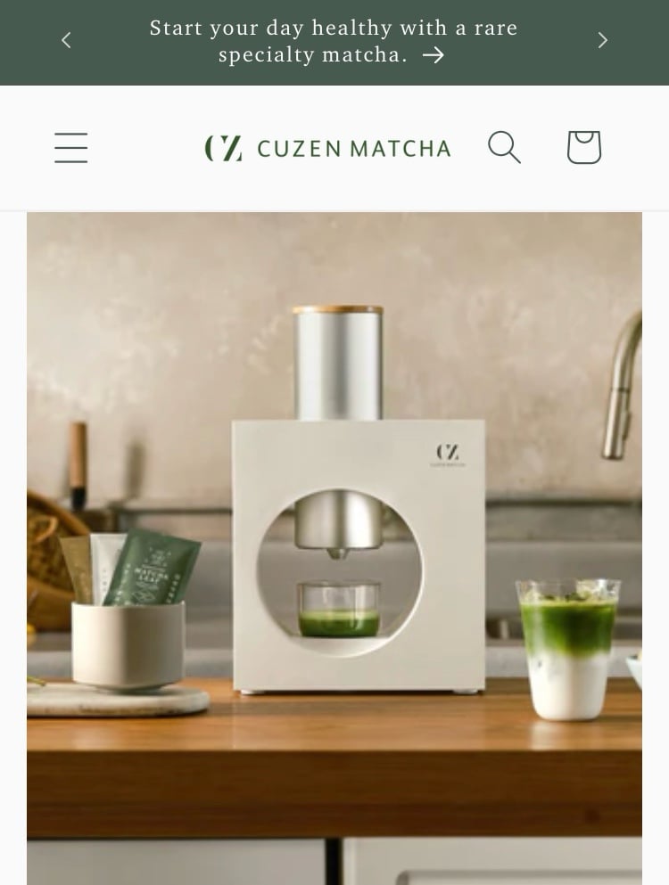 Matcha espresso machine by Cuzen