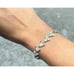 Kendra Scott Perry Gray Illusion Bracelet Silver Tone Coastal Cowgirl Boho 7