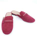 Ann Taylor Loft Outlet Mules 9M, Faux Suede Red Shoes Holiday Christmas Gold
