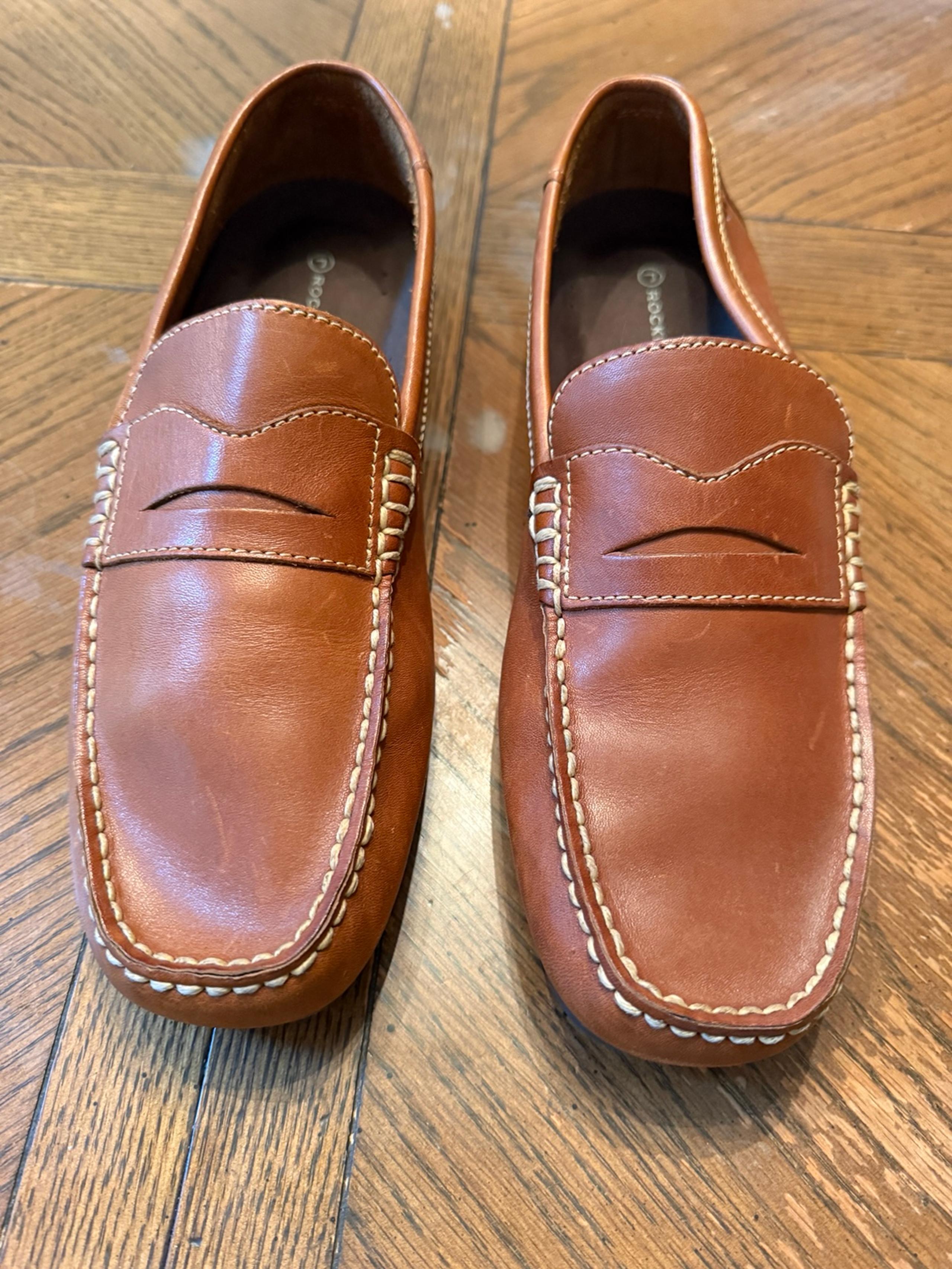 Loafers Men’s Rockport sz 7.5 M Brown preowned excellent condition
