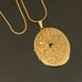 Vintage Gold Tone Locket Photo with Rhinestone Pendant Necklace