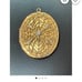 Vintage Gold Tone Locket Photo with Rhinestone Pendant Necklace