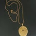 Vintage Gold Tone Locket Photo with Rhinestone Pendant Necklace