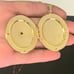 Vintage Gold Tone Locket Photo with Rhinestone Pendant Necklace