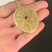 Vintage Gold Tone Locket Photo with Rhinestone Pendant Necklace