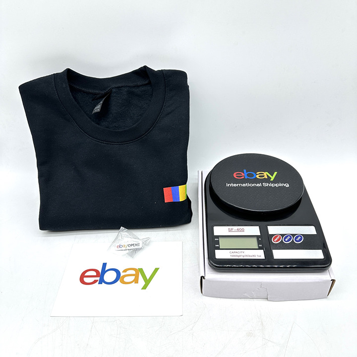 Ebay Open 2024 Swag Sweatshirt Size L, Electronic Scale 20lbs, Tote Bag, Pin