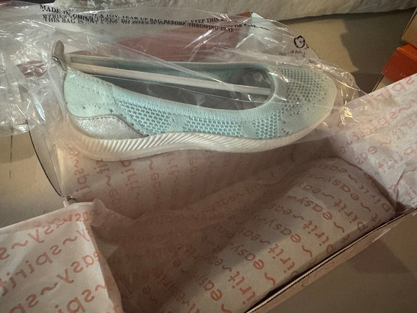 Easy spirit glitz walking shoes blue size 6