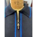 St. John Collection by Marie Gray navy knit sweater with royal blue trim, Size 8