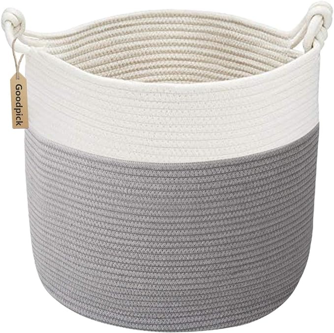 Small Laundry Basket for Clothes, Nursery Basket for Toys 15 x 14.2 Inches