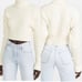 FOR LOVE AND LEMONS MADELINE CROP TURTLE NECK SWEATER | Off White Size XXS