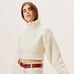 FOR LOVE AND LEMONS MADELINE CROP TURTLE NECK SWEATER | Off White Size XXS