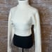 FOR LOVE AND LEMONS MADELINE CROP TURTLE NECK SWEATER | Off White Size XXS