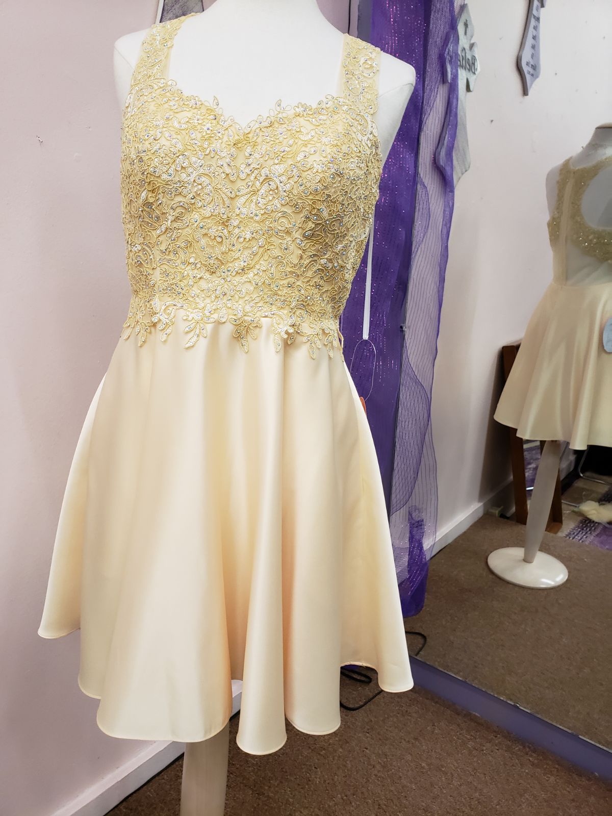 yellow prom dress