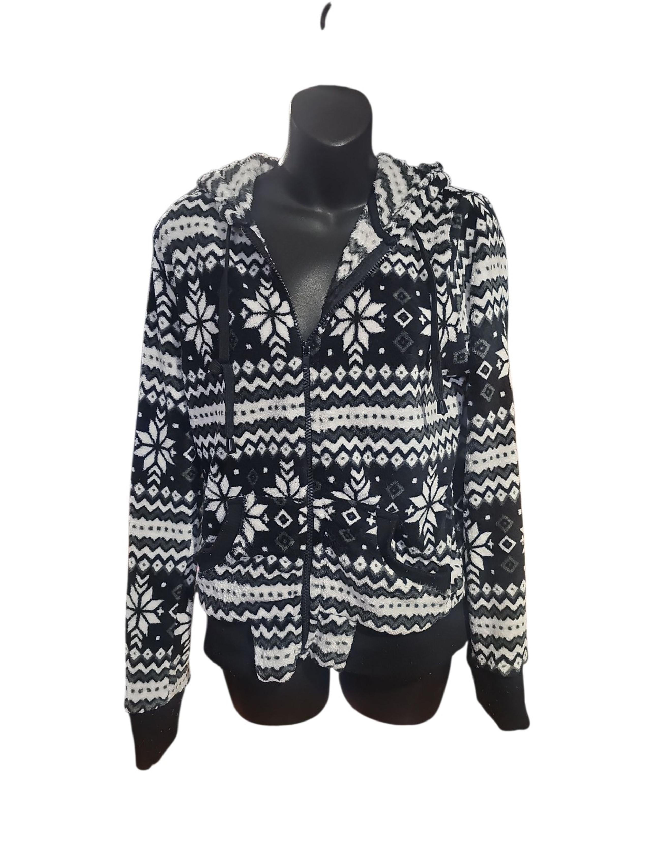 Ashley by 26 International Black and White cardigan sweater