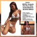Veve White Sequin & Crystal Perfect Day Embellished Bridal Bikini SZ L 250
